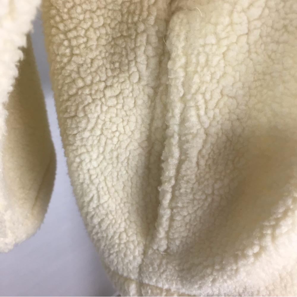 Liz Claiborne Cream Colored Sherpa Half Zip Faux Sherling Jacket - Picture 2 of 14
